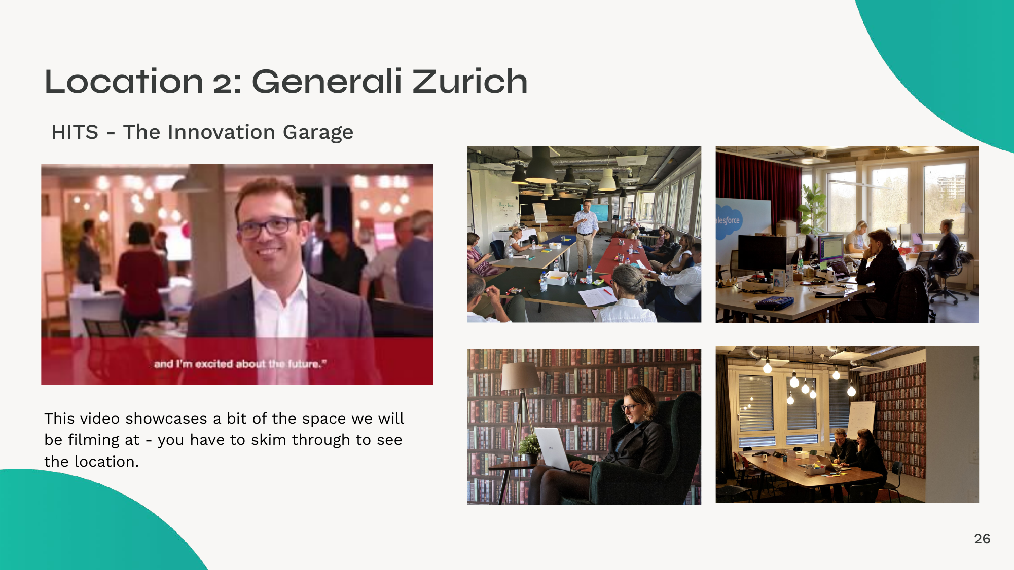 Location scouting: HITS Innovation Garage in Zurich