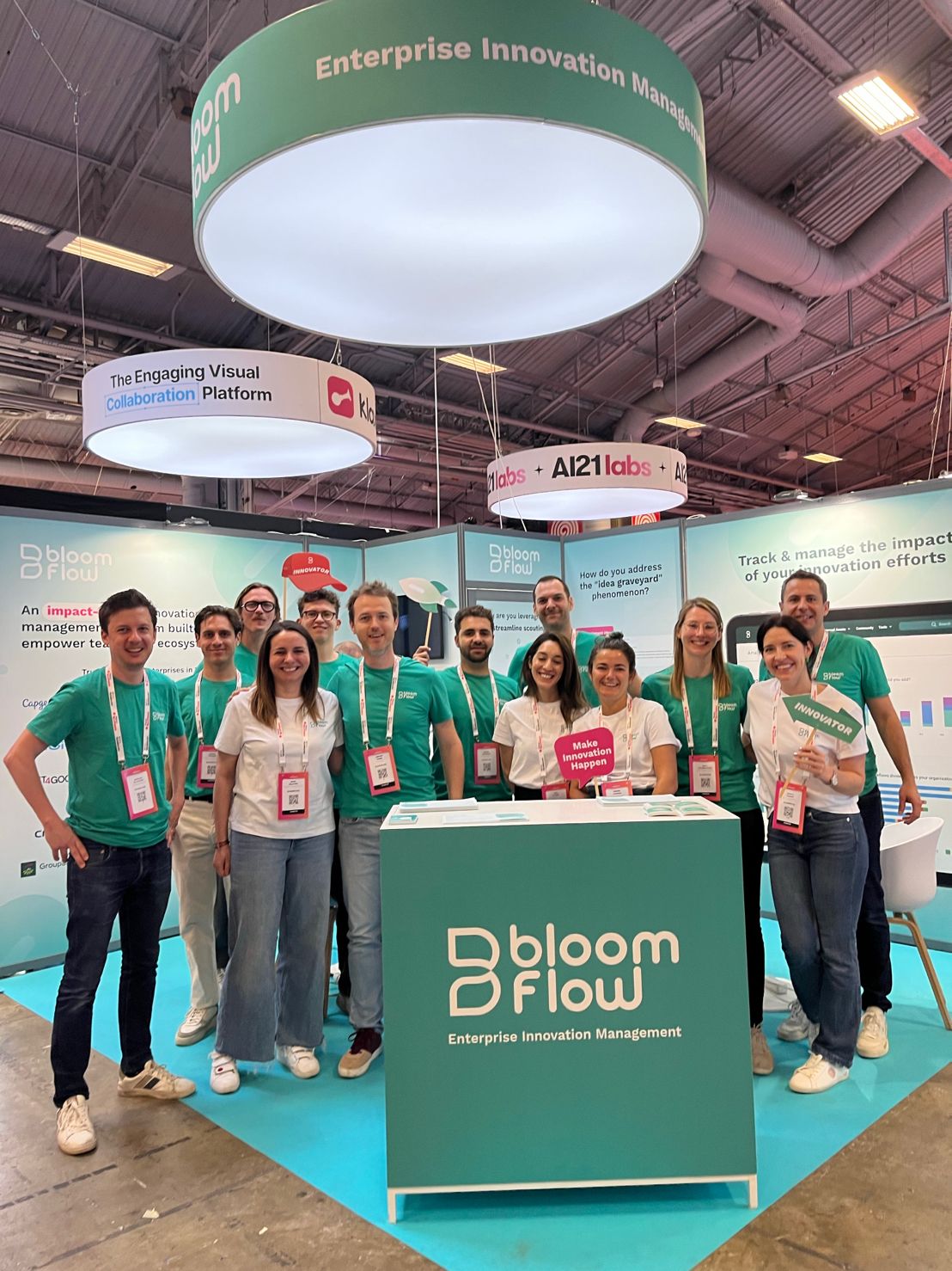 Bloomflow booth and team at VivaTech