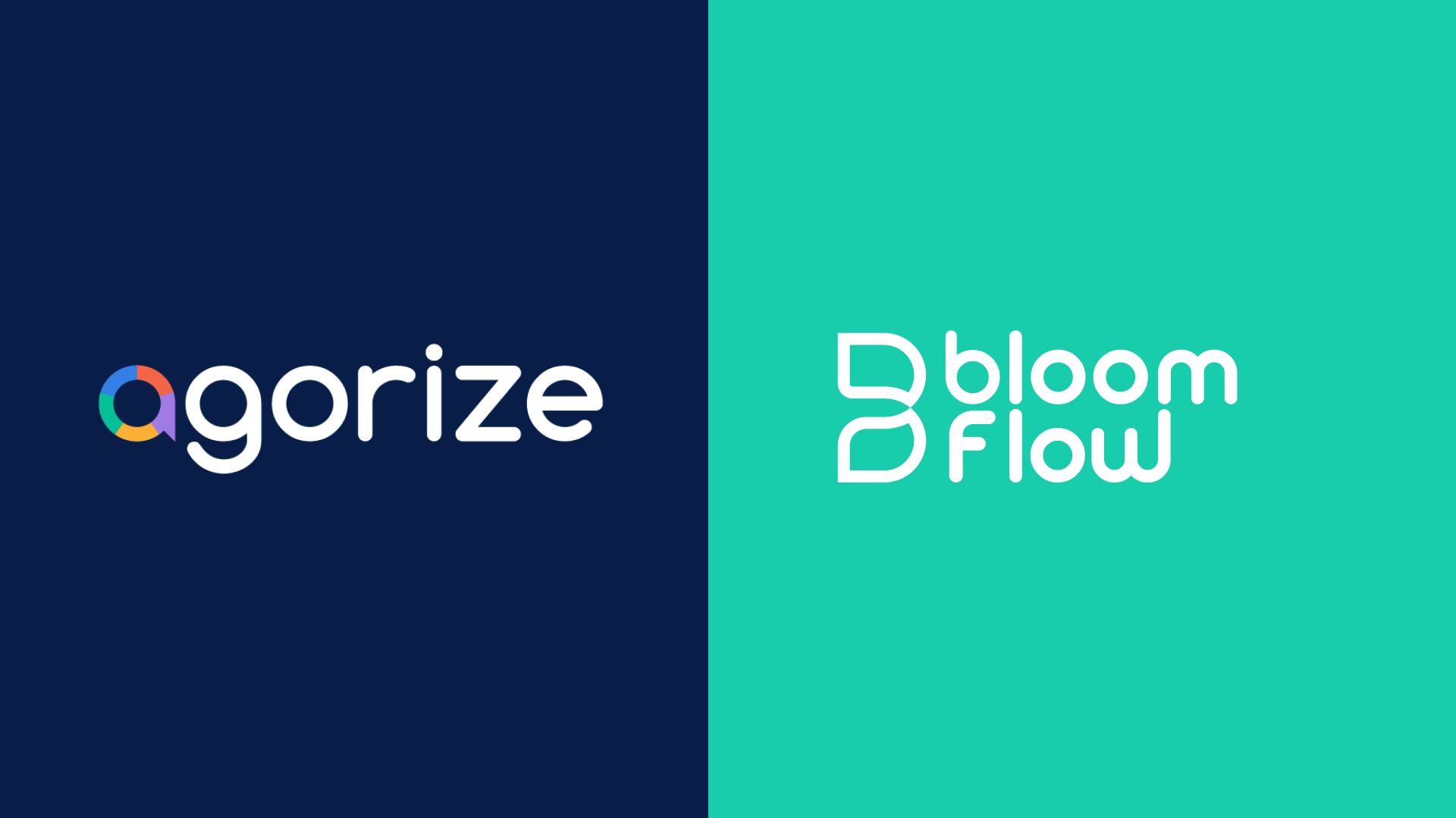 Agorize and Bloomflow logo lockup